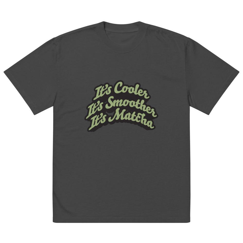 Matcha Bro "Cooler, Smoother, Matcha" Oversized Faded T-Shirt | AS Colour 5082