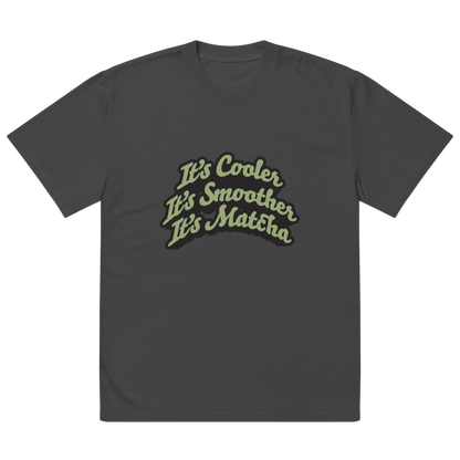 Matcha Bro "Cooler, Smoother, Matcha" Oversized Faded T-Shirt | AS Colour 5082