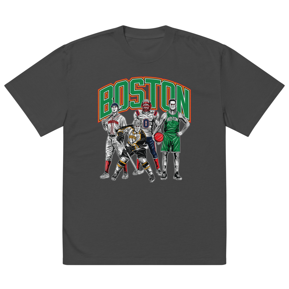 Boston Sports "City of Champs" Oversized Faded T-Shirt | AS Colour 5082