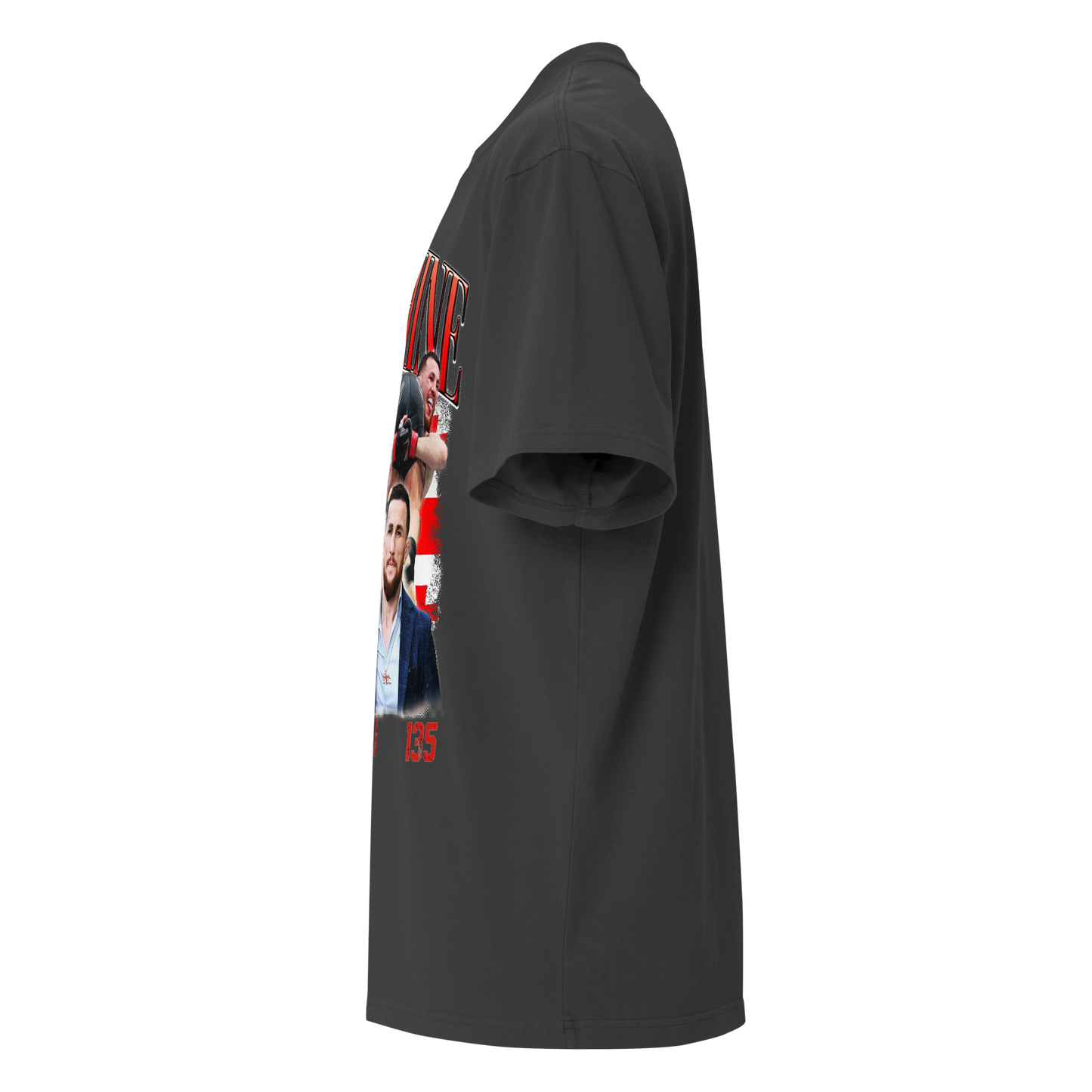 Merab Dvalishvili "Collage" Oversized T-shirt Faded Black