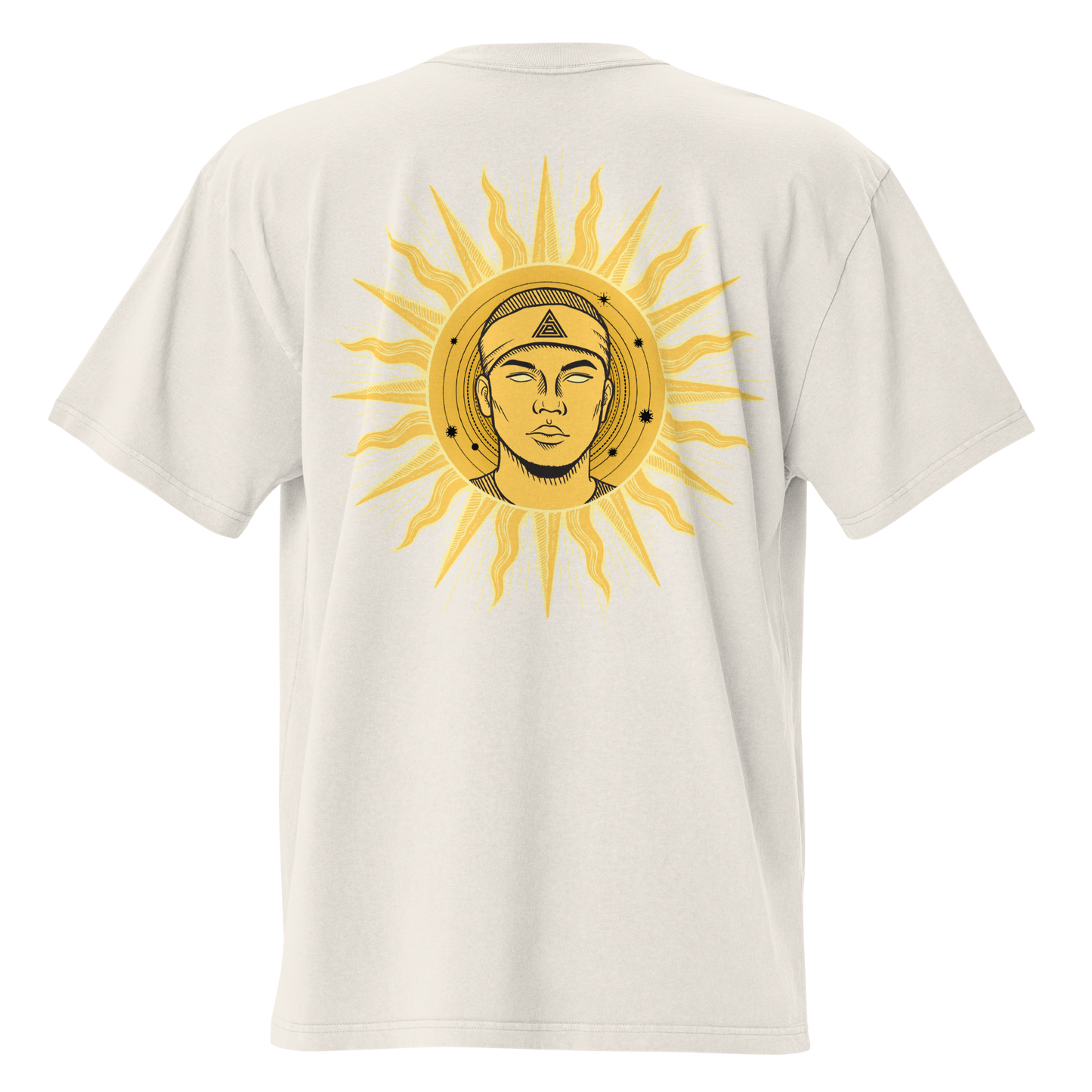 Amon-Ra St. Brown "Sun God" Oversized T-shirt Faded White