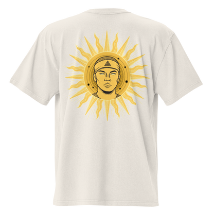 Amon-Ra St. Brown "Sun God" Oversized T-shirt Faded White