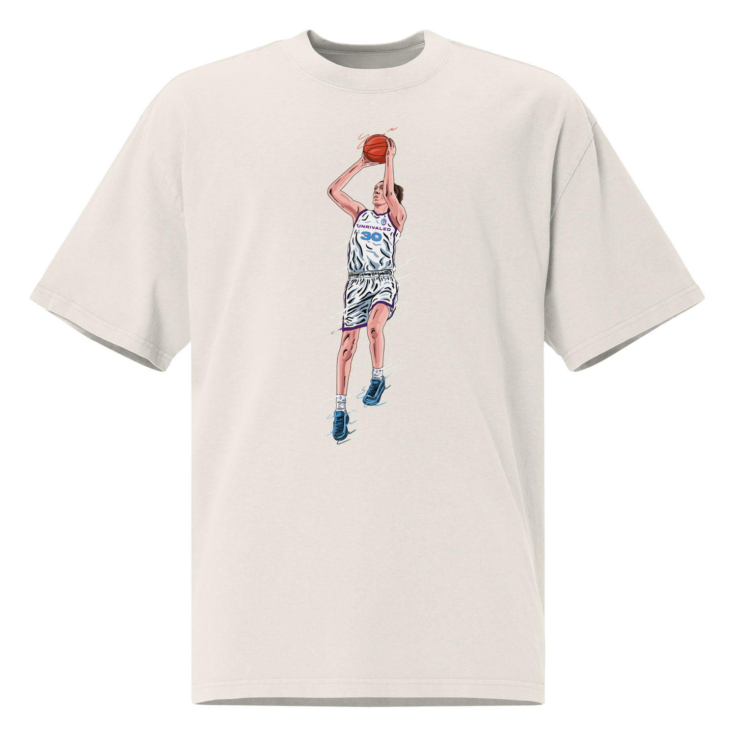 Unrivaled "Stewie" Oversized T-shirt Faded White