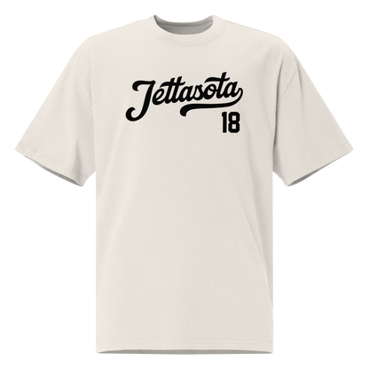 Justin Jefferson "Jettasota Varsity" Oversized T-shirt Faded White