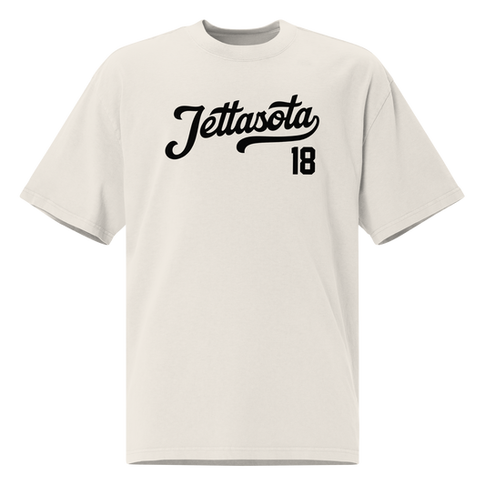 Justin Jefferson "Jettasota Varsity" Oversized T-shirt Faded White