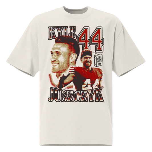 Kyle Juszczyk "Vintage" Oversized T-shirt Faded White