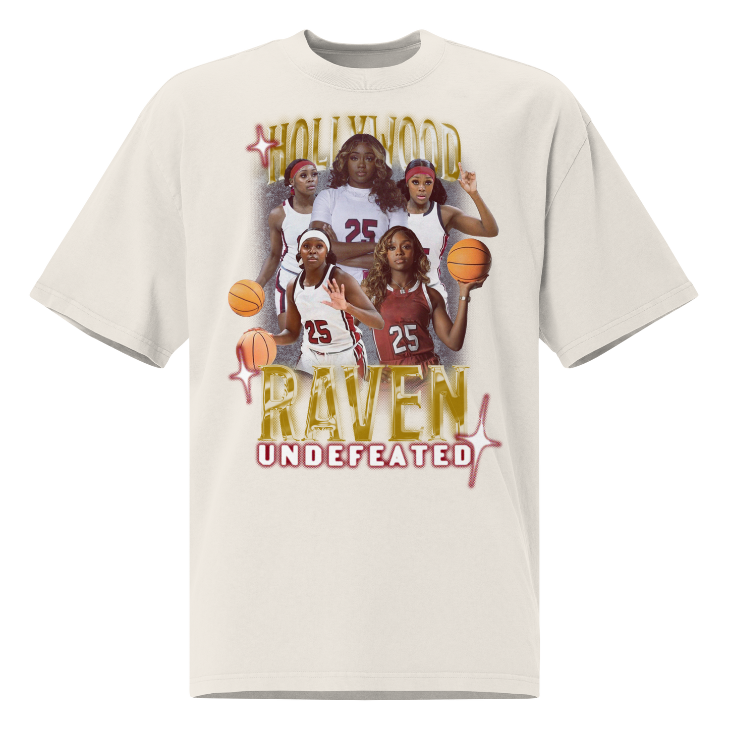 Raven Johnson "Ravenge Tour" Oversized Shirt Faded White