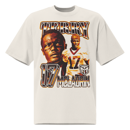 Terry McLaurin “Vintage” Oversized T-shirt Faded White