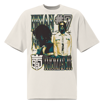 Brian Thomas Jr. “Vintage” Oversized T-shirt Faded White