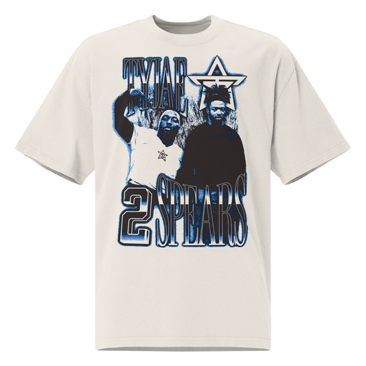Tyjae Spears “Vintage” Oversized T-shirt Faded White