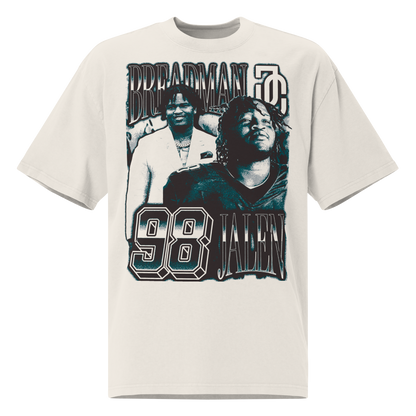 Jalen Carter “Vintage” Oversized T-shirt Faded White