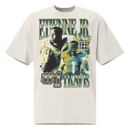 Travis Etienne Jr. “Vintage” Oversized T-shirt Faded White
