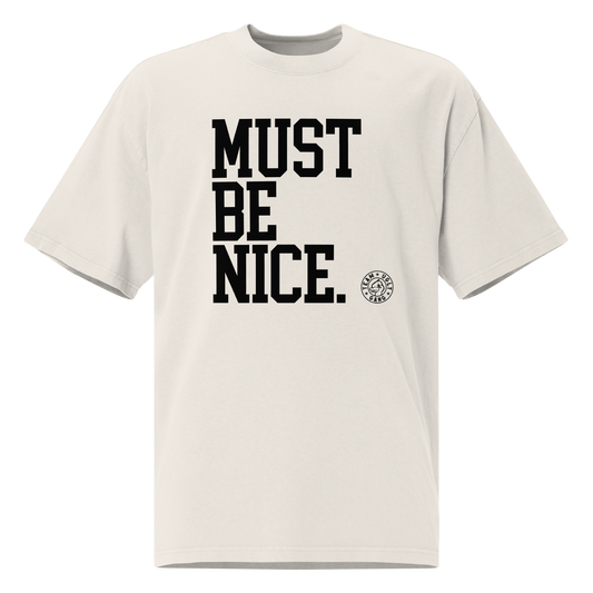 Team Ugly Gang "Must Be Nice" Oversized T-shirt Faded White