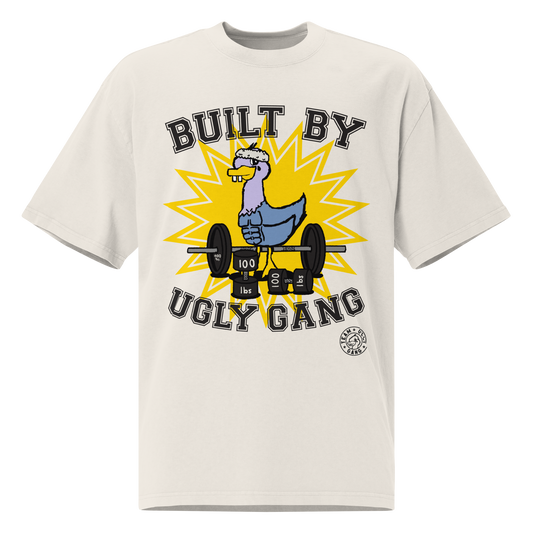 Team Ugly Gang “Built By” Oversized T-shirt Faded White