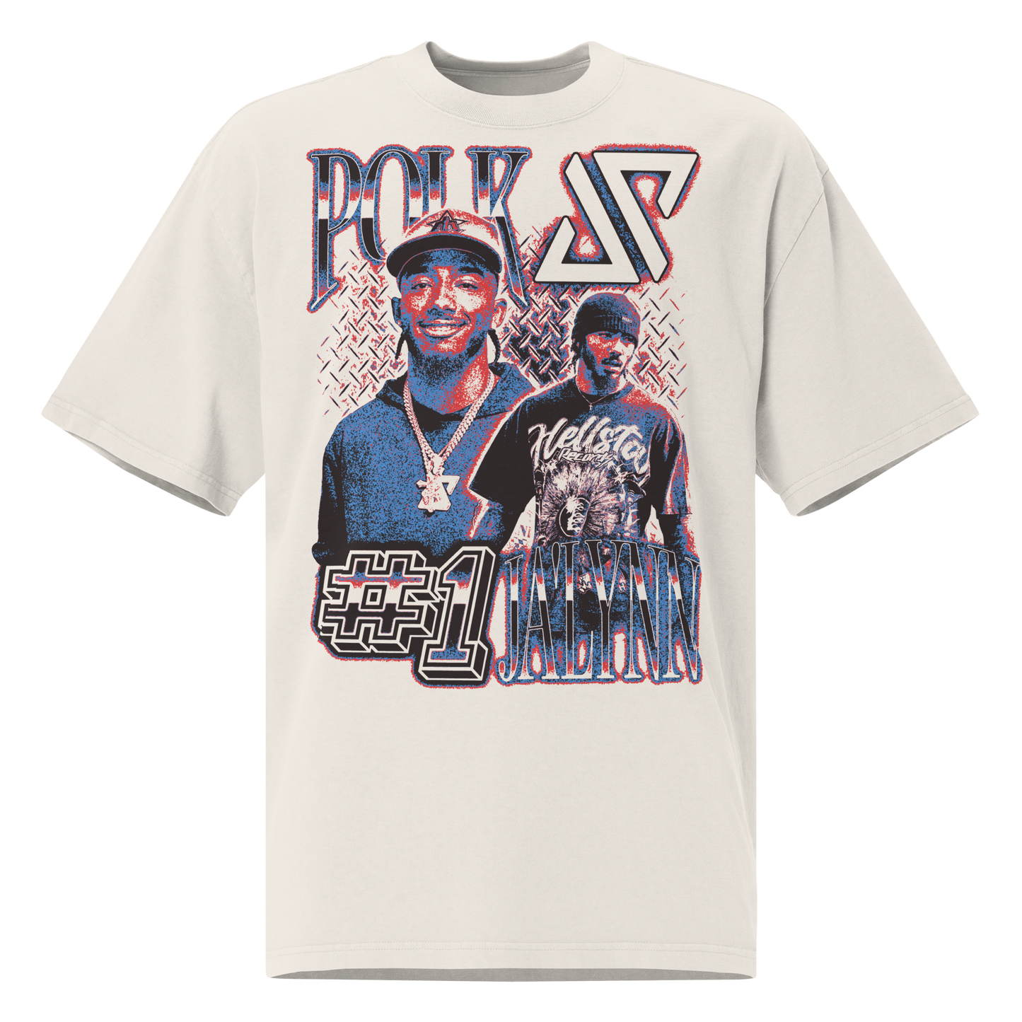 Ja'Lynn Polk “Vintage” Oversized T-shirt Faded White