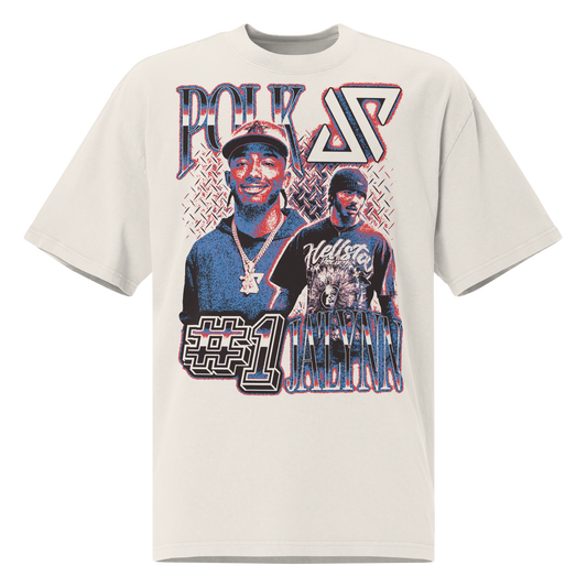 Ja'Lynn Polk “Vintage” Oversized T-shirt Faded White