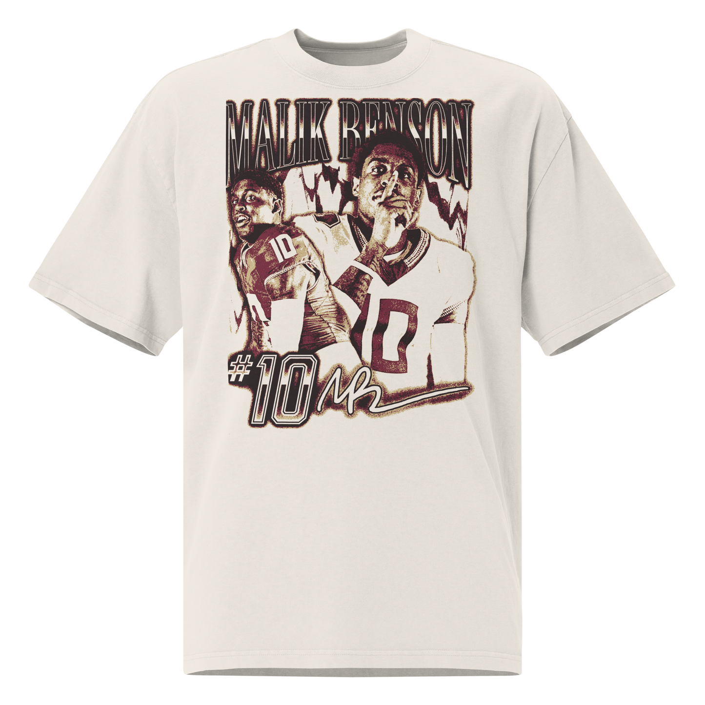 Malik Benson “Vintage” Oversized T-shirt Faded White