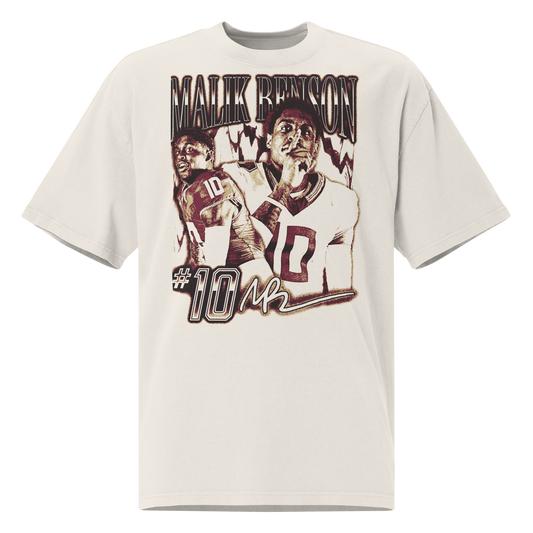 Malik Benson “Vintage” Oversized T-shirt Faded White