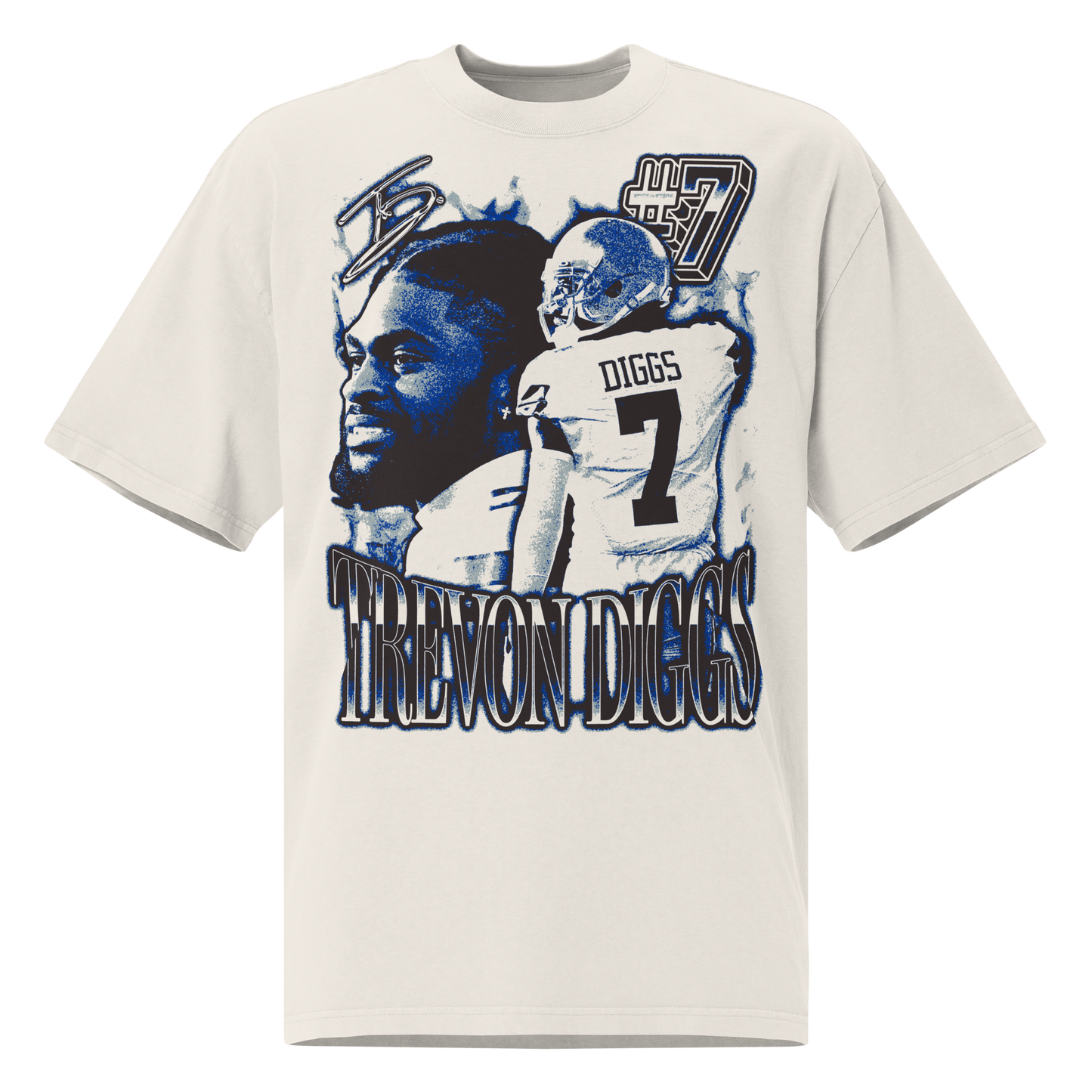 Trevon Diggs “Vintage” Oversized T-shirt Faded White