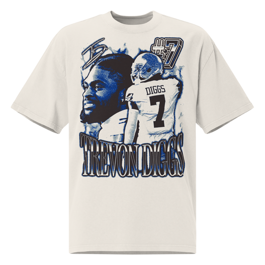 Trevon Diggs “Vintage” Oversized T-shirt Faded White