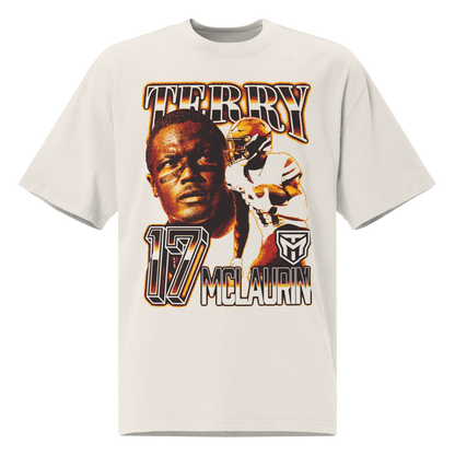 Terry McLaurin "Vintage" Oversized T-shirt Faded White
