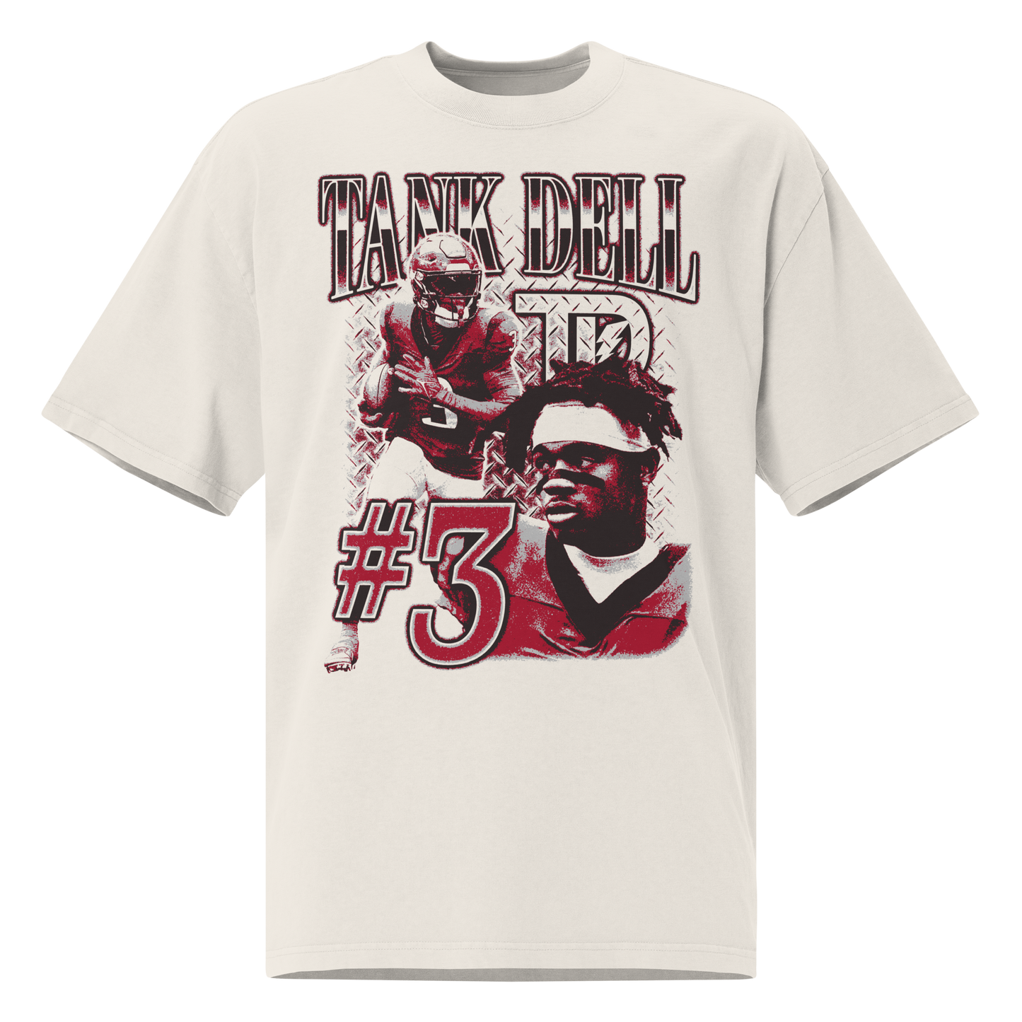 Tank Dell “Vintage” Oversized T-shirt Faded White