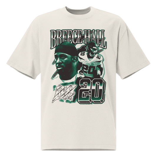 Breece Hall "Vintage" Oversized T-shirt Faded White