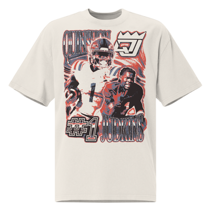 Quinshon Judkins “Vintage” Oversized T-shirt Faded White