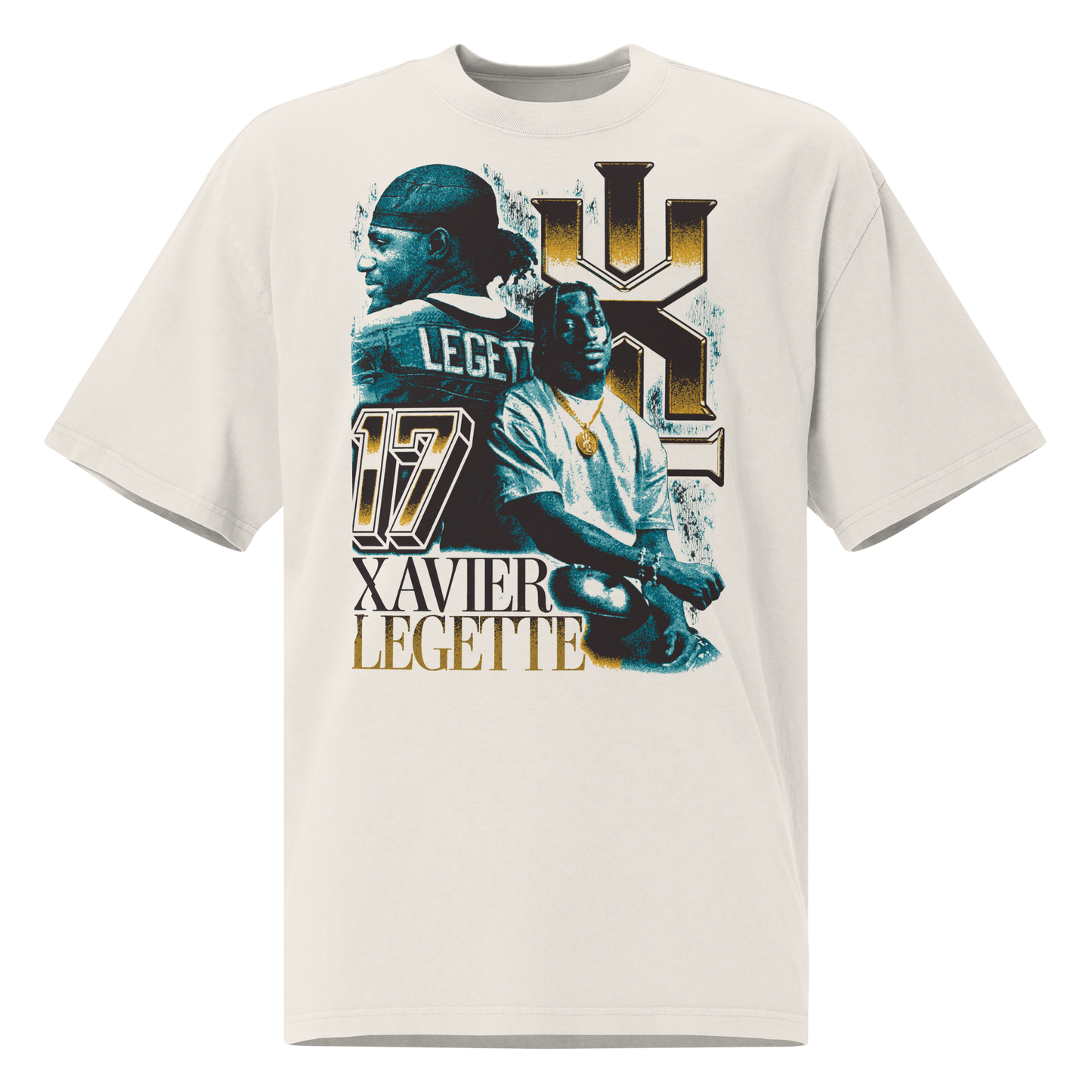 Xavier Legette "Vintage" Oversized T-shirt Faded White