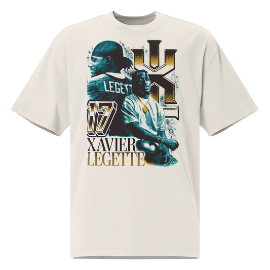 Xavier Legette "Vintage" Oversized T-shirt Faded White