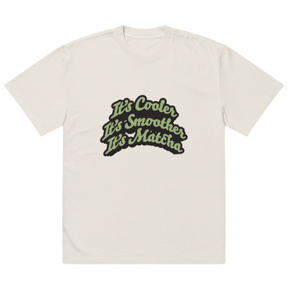 Matcha Bro "Cooler, Smoother, Matcha" Oversized Faded T-Shirt | AS Colour 5082