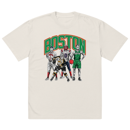 Boston Sports "City of Champs" Oversized Faded T-Shirt | AS Colour 5082