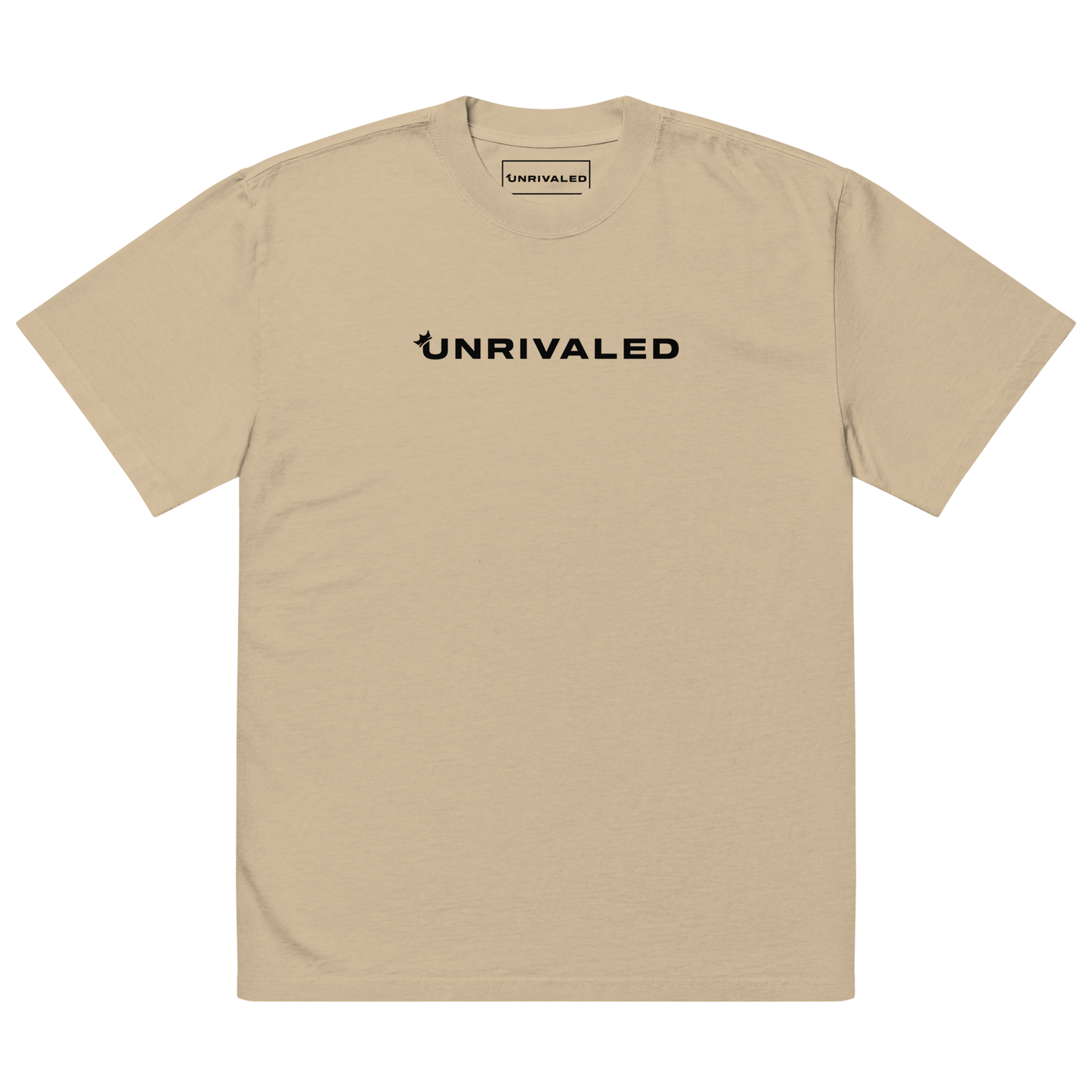 Unrivaled "Logo" Oversized T-shirt Khaki