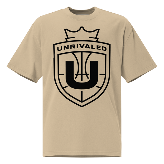 Unrivaled "Logo" Large Print Oversized T-shirt Khaki