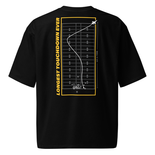 Justin Jefferson "Longest Touchdown" Oversized Heavyweight T-Shirt Black