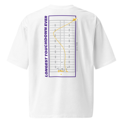 Justin Jefferson "Longest Touchdown" Oversized Heavyweight T-Shirt White