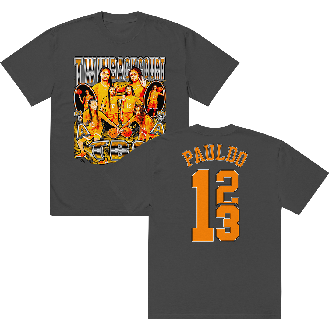 Twin Back Court "Collage" Oversized T-shirt