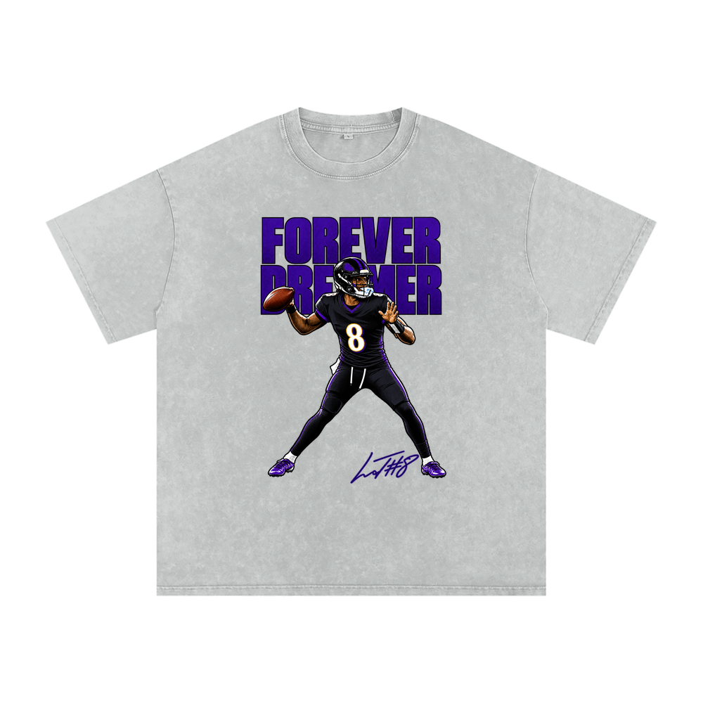 Lamar Jackson Halftone Boxy Washed T-shirt