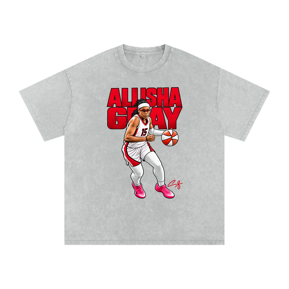 Allisha Gray Halftone Boxy Washed T-shirt