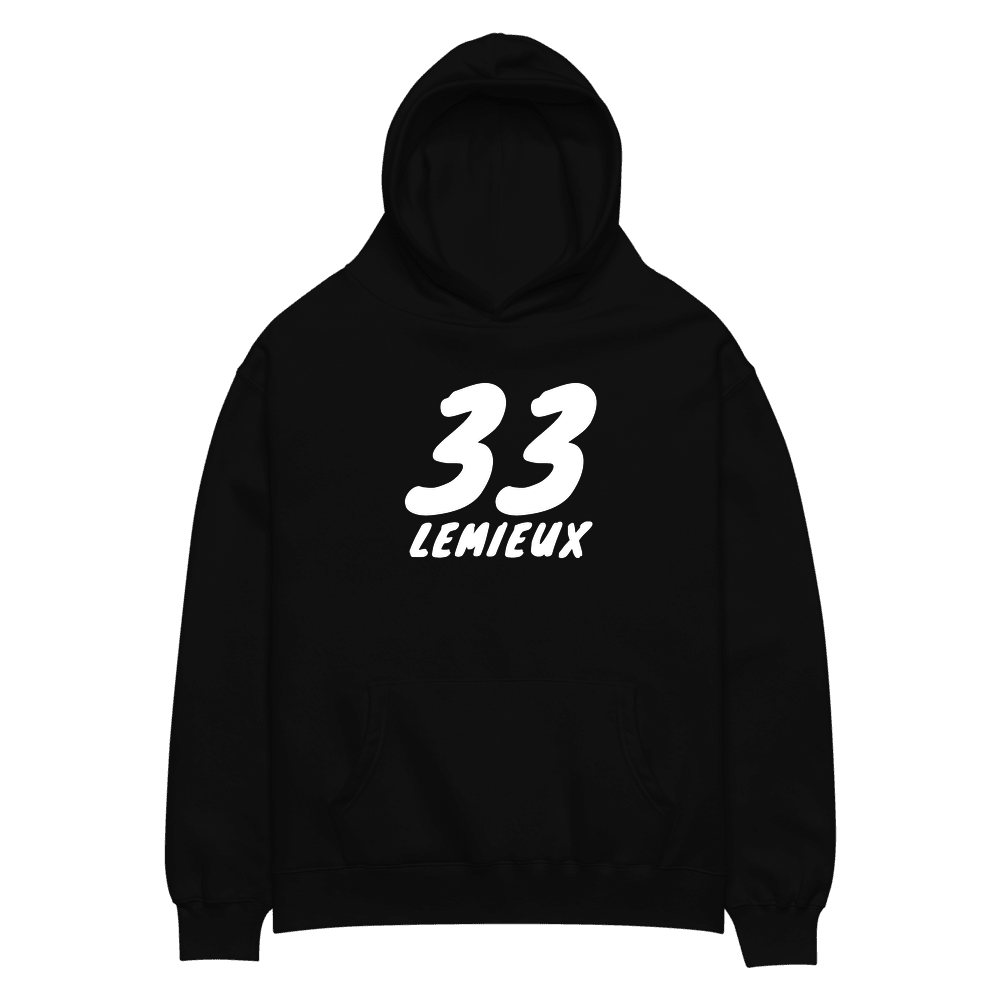 Lemieux 33 Brush Name & Number Hoodie Black