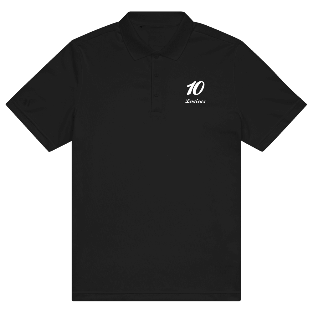 Nick Lemieux Name & Number Sport Polo Shirt Black