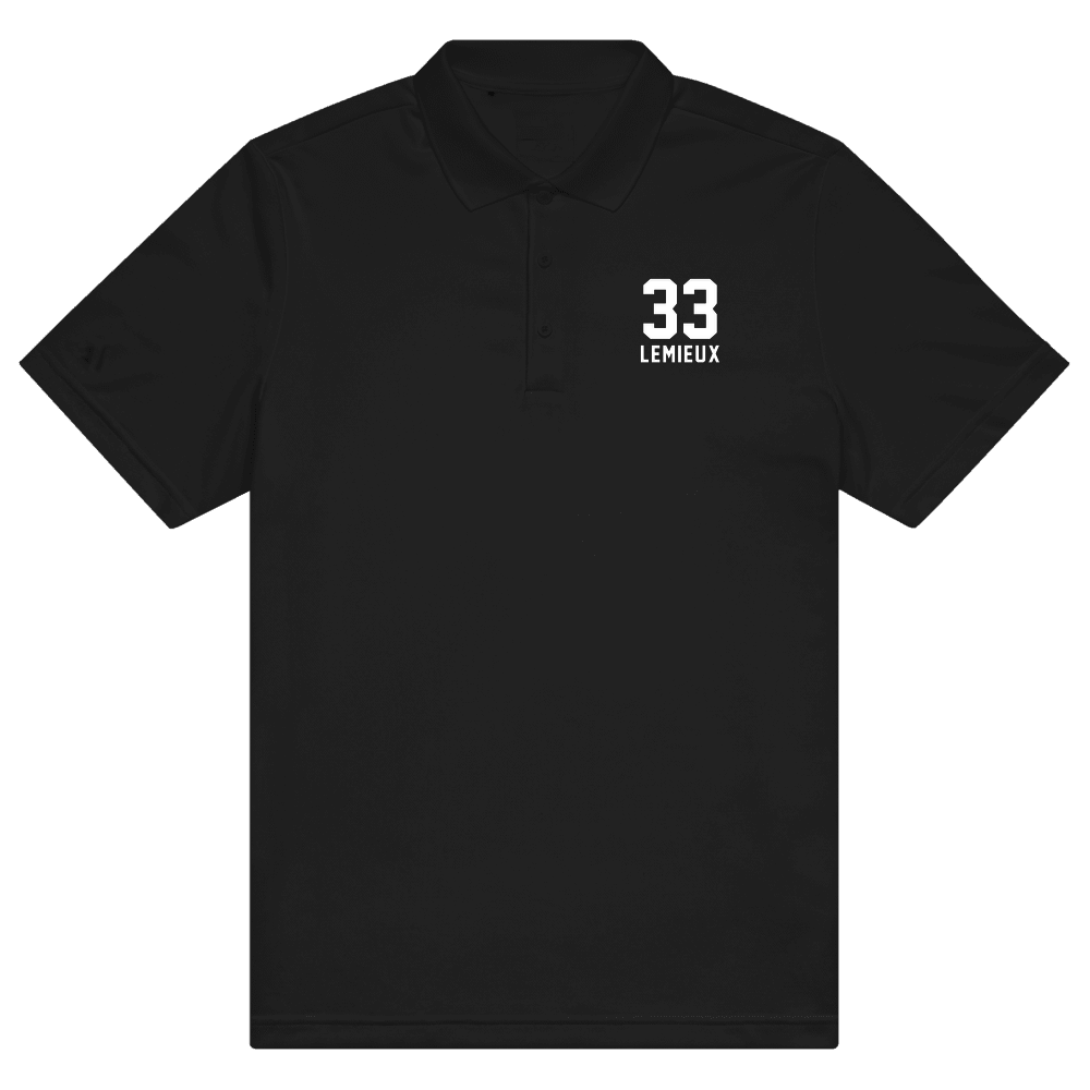 Nick Lemieux Name & Number Sport Polo Shirt Black
