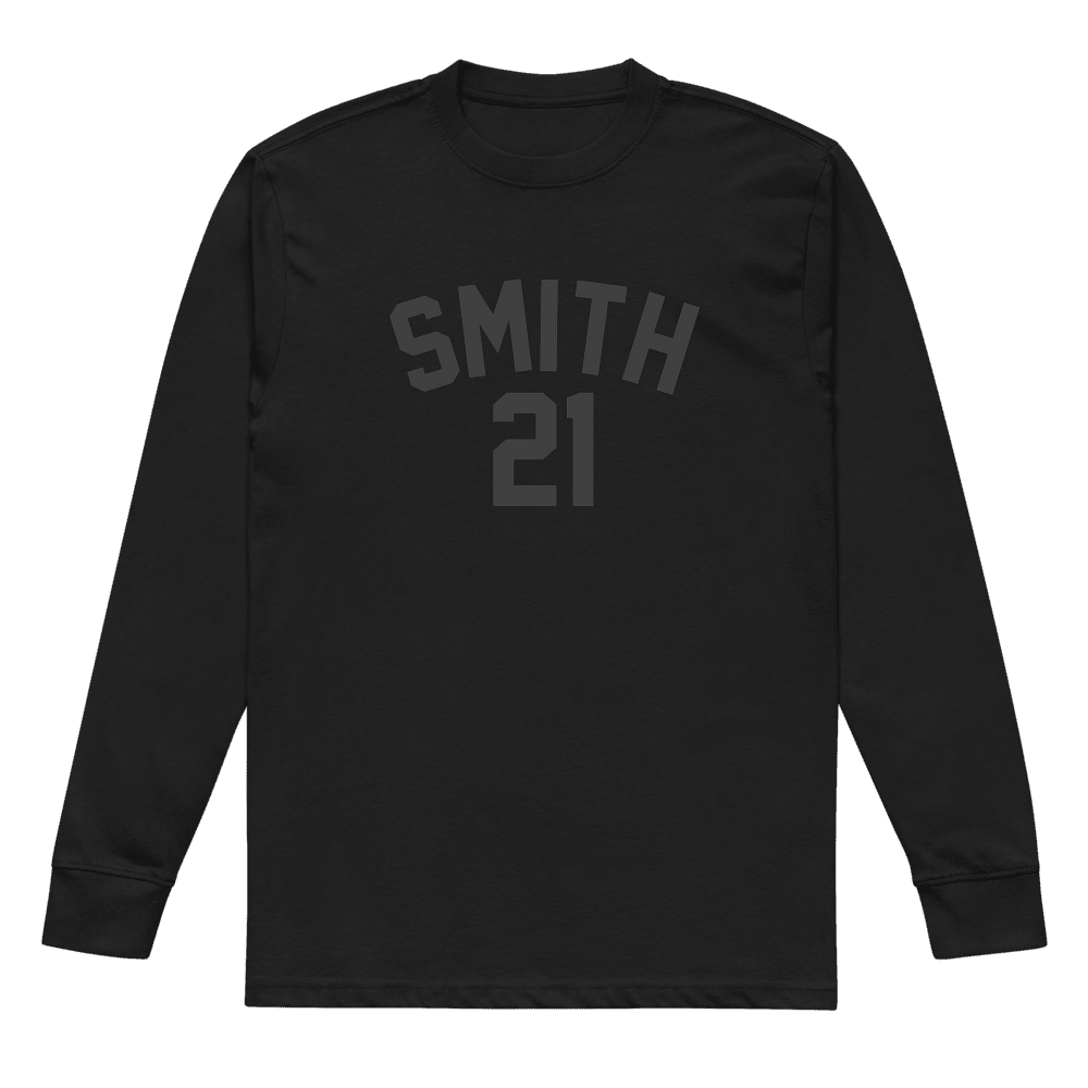 Bo Nix Smith 21 Heavyweight Long Sleeve Black