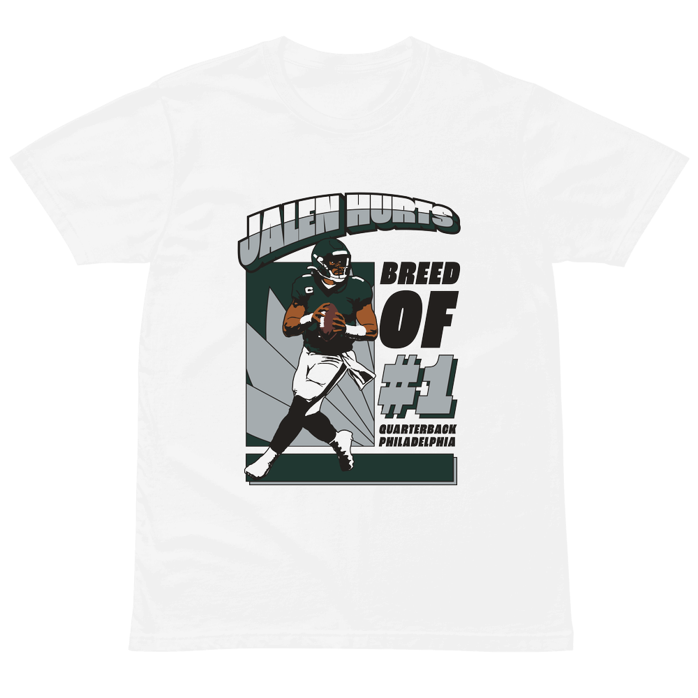 Jalen Hurts Retro Breed of 1 T-shirt White