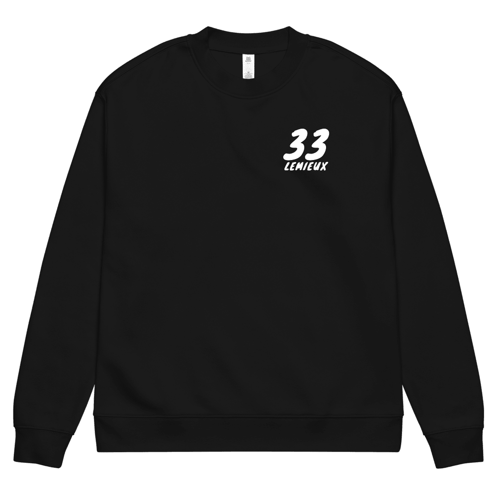 Lemieux 33 Brush Name & Number Crewneck Black