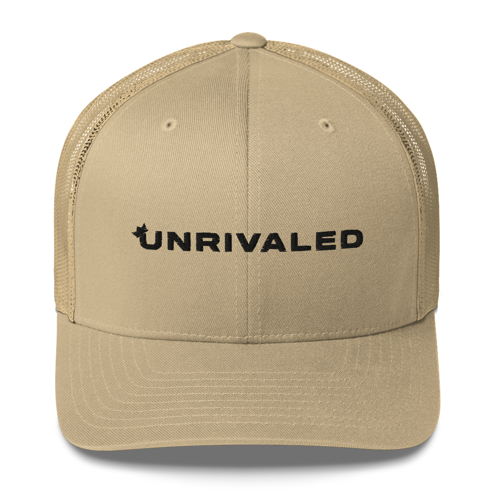 Unrivaled "Logo" Trucker Hat Khaki