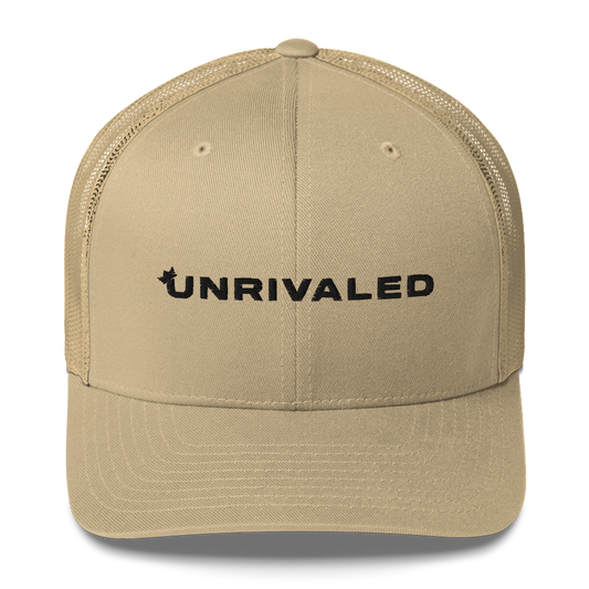 Unrivaled "Logo" Trucker Hat Khaki