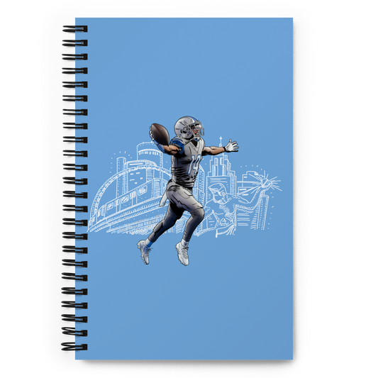 Amon-Ra St. Brown "Motor City" Spiral Notebook