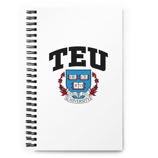 Tight End University "Emblem" Spiral Notebook