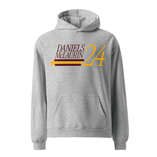 Jayden Daniels "McLaurin Daniels 24" Oversized Hoodie Grey